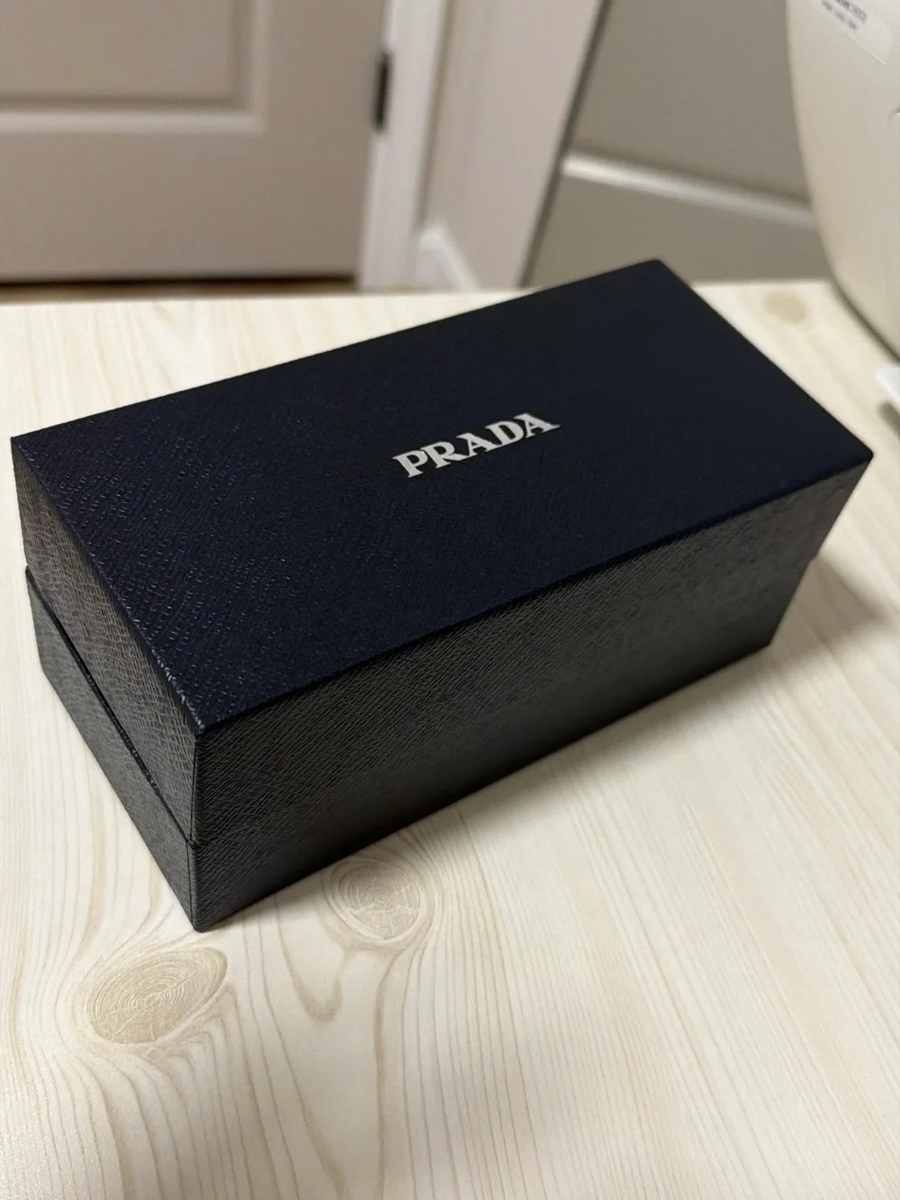 Prada Black Oversized Logo Temple Sunglasses